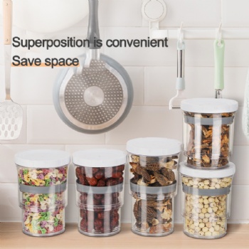  MUENHUI Dry Food Storage Bottle Folding Plastic Food Container	