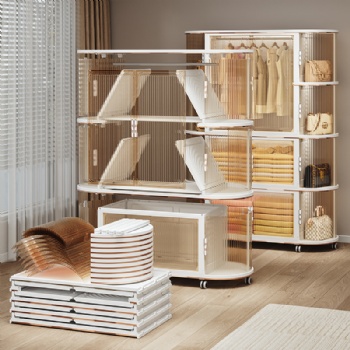 MUENHUI Large Capacity High Quality Folding Design Plastic Wardrobe	  MUENHUI Large Capacity High Quality Folding Design Plastic Wardrobe