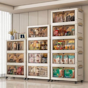  MUENHUI High Quality Multifunctional Folding Design Plastic Storage Cabinet	