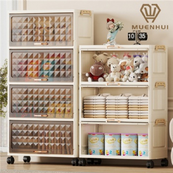 MUENHUI New Design Large Capacity Folding Plastic Storage Cabinet