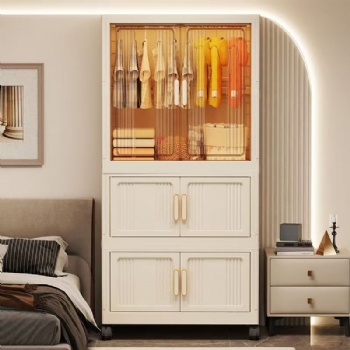  MUENHUI Large Capacity Folding Design Plastic Cupboard	