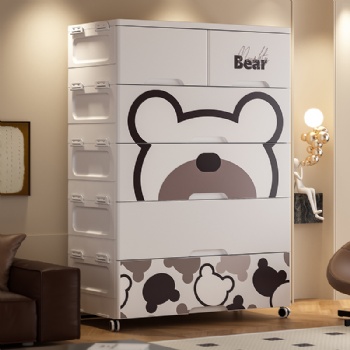  MUENHUI Dew Design Large Capacity Folding Design Plastic Storage Cabinet	