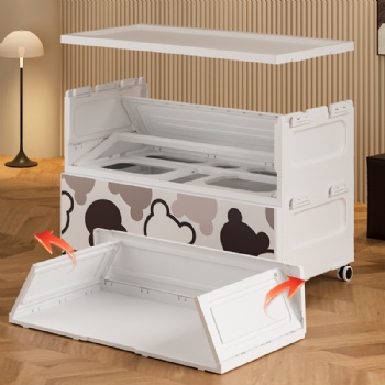  MUENHUI Dew Design Large Capacity Folding Design Plastic Storage Cabinet	