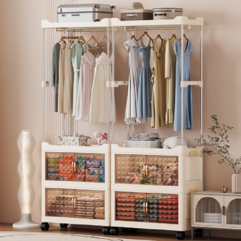  MUENHUI Large Capacity Multifunctional Folding Design Plastic Wardrobe	