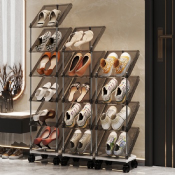  MUENHUI New Design Household Plastic Shoes Storage Rack	