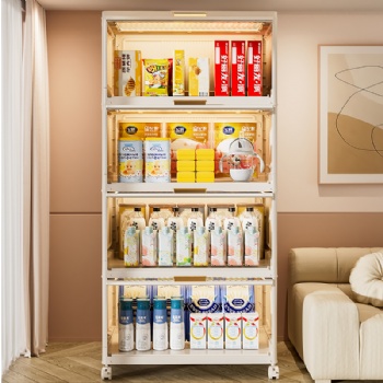  MUENHUI New Design Large Capacity Flip Door Plastic Storage Cabinet	