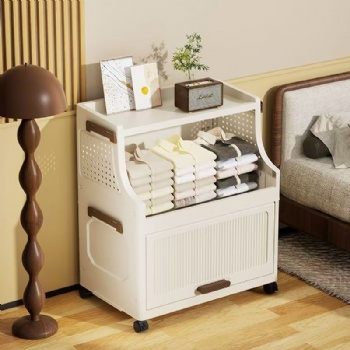  MUENHUI New Design Large Capacity Flip Door Plastic Storage Cabinet	