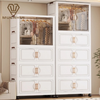 MUENHUI New Design Large Capacity Household Plastic Wardrobe