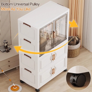  MUENHUI New Design Large Capacity Household Plastic Wardrobe	