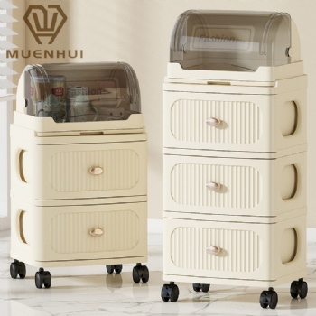  MUENHUI New Design Hot Sale Plastic Storage Cabinet With Drain Rack	