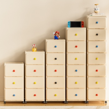 MUENHUI New Design Multifunctional Plastic Narrow Drawer Cabinet	
