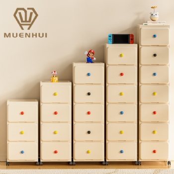  MUENHUI New Design Multifunctional Plastic Narrow Drawer Cabinet	