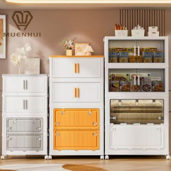  MUENHUI New Arrival Large Capacity Folding Design Plastic Storage Cabinet	