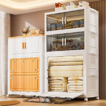  MUENHUI New Arrival Large Capacity Folding Design Plastic Storage Cabinet	