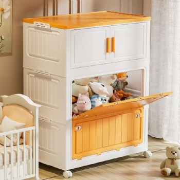  MUENHUI New Arrival Large Capacity Folding Design Plastic Storage Cabinet	