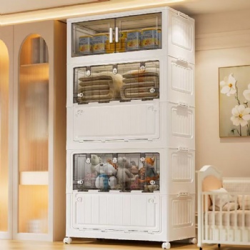  MUENHUI New Arrival Large Capacity Folding Design Plastic Storage Cabinet	