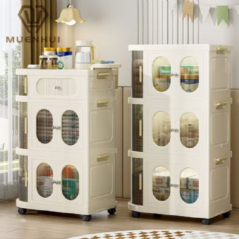 MUENHUI Hot Sale High Quality Folding Design Plastic Storage Cabinet