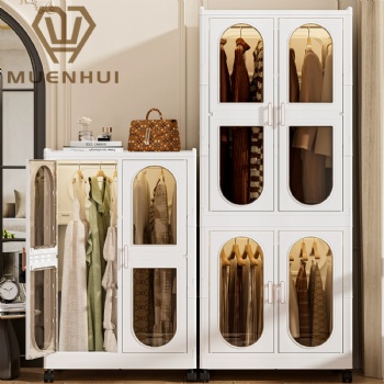 MUENHUI New Design Large Capacity Folding Plastic Cupboard For Adult